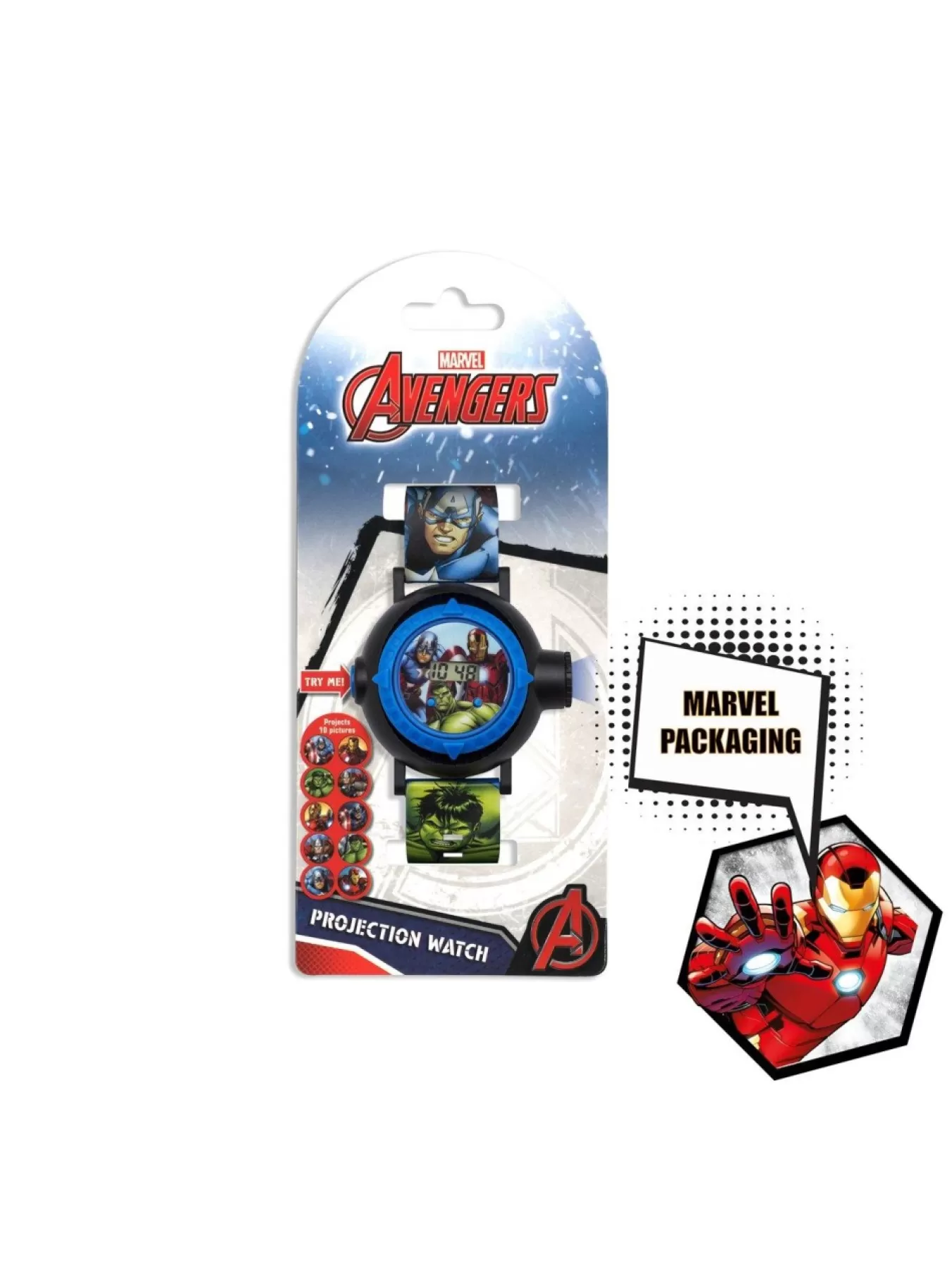 * Disney Avengers Projector Dial Printed Strap Kids Watch* Disney