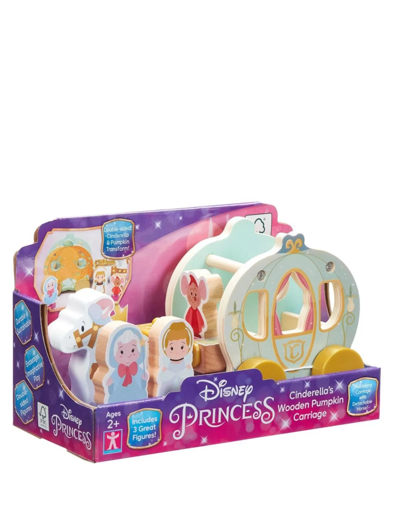 * Disney Princess Wooden Cinderella Pumpkin Carriage Set* Disney