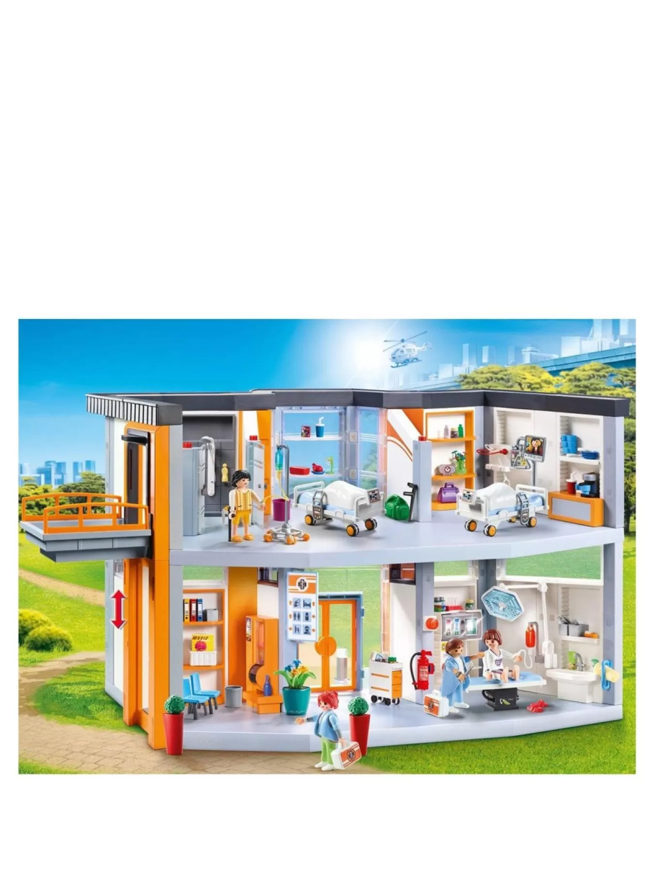 * Playmobil 70190 City Life Large Furnished Hospital With Lift* Playmobil